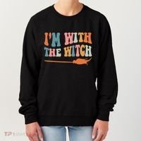 Im With The Witch His And Her Funny Halloween Gift Women's Sweatshirt thumb 0