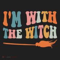 Im With The Witch His And Her Funny Halloween Gift Women's Sweatshirt thumb 2