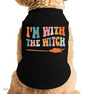 Im With The Witch His And Her Funny Halloween Gift Doggie Tank