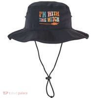Im With The Witch His And Her Funny Halloween Gift Bucket Hat thumb 0