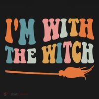 Im With The Witch His And Her Funny Halloween Gift Women's Hoodie thumb 2