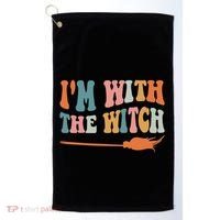 Im With The Witch His And Her Funny Halloween Gift Golf Towel thumb 0