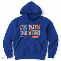 Im With The Witch His And Her Funny Halloween Gift Hoodie thumb 0