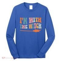 Im With The Witch His And Her Funny Halloween Gift Long Sleeve Shirt thumb 0