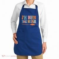 Im With The Witch His And Her Funny Halloween Gift Apron thumb 2