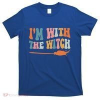 Im With The Witch His And Her Funny Halloween Gift T-Shirt thumb 0