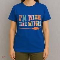 Im With The Witch His And Her Funny Halloween Gift T-Shirt thumb 4