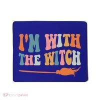 Im With The Witch His And Her Funny Halloween Gift Mousepad thumb 0