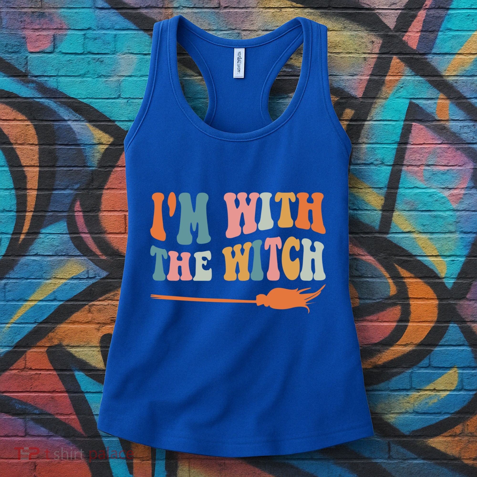 Im With The Witch His And Her Funny Halloween Gift Women's Tank Top