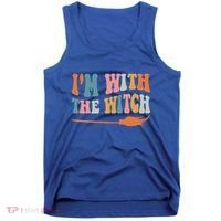 Im With The Witch His And Her Funny Halloween Gift Tank Top thumb 0