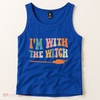 Im With The Witch His And Her Funny Halloween Gift Tank Top thumb 2