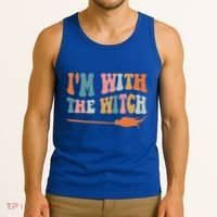 Im With The Witch His And Her Funny Halloween Gift Tank Top thumb 3