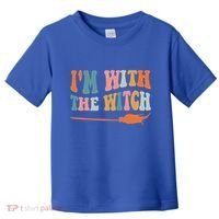 Im With The Witch His And Her Funny Halloween Gift Toddler T-Shirt thumb 0