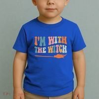 Im With The Witch His And Her Funny Halloween Gift Toddler T-Shirt thumb 2