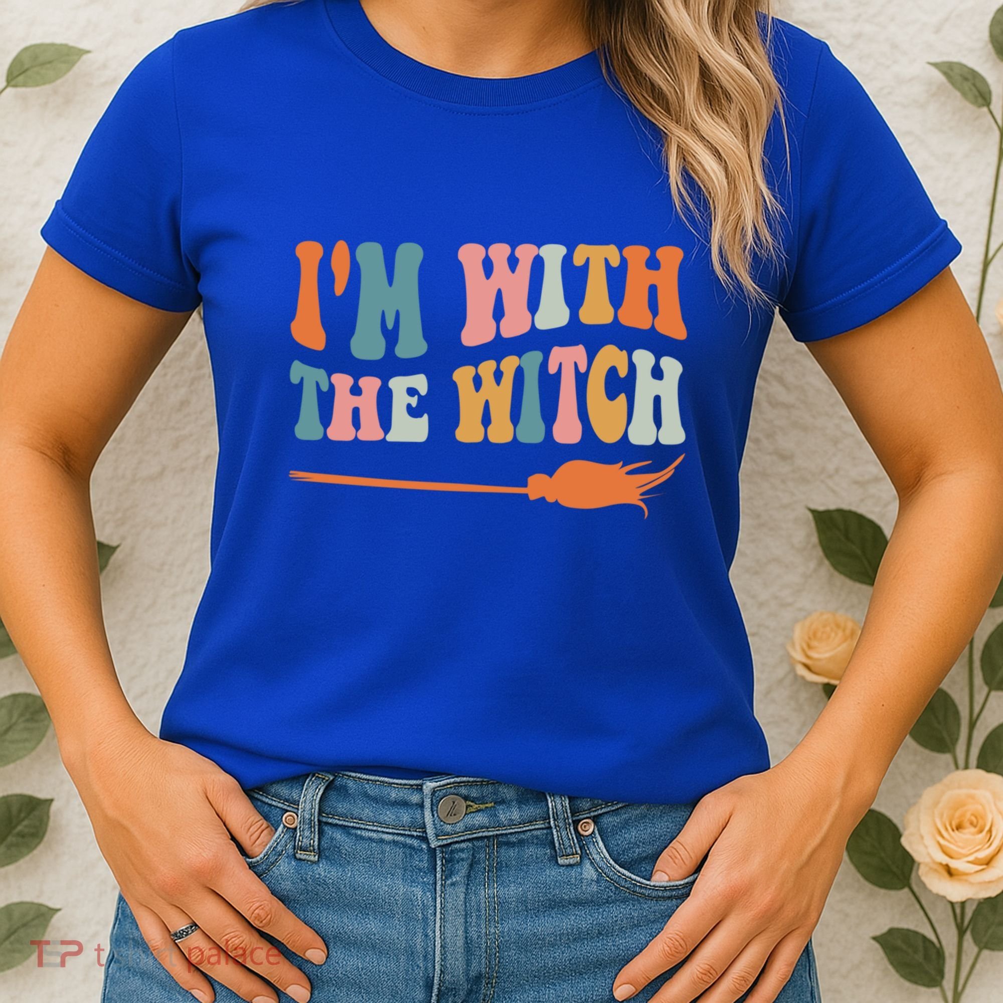 Im With The Witch His And Her Funny Halloween Gift Women's T-Shirt