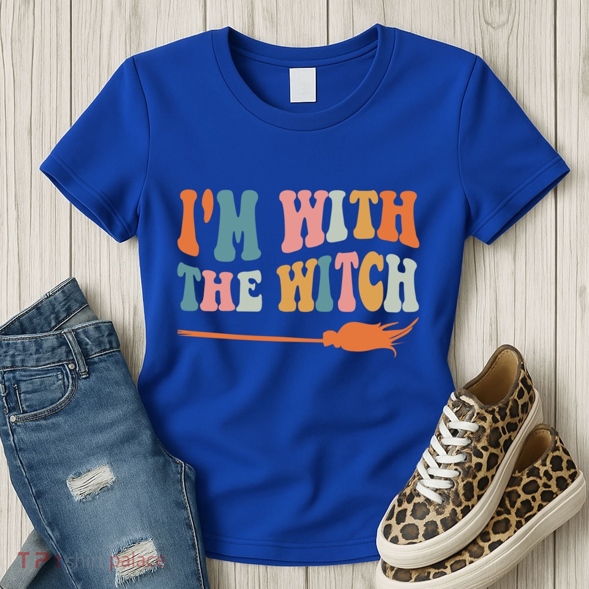 Im With The Witch His And Her Funny Halloween Gift Women's T-Shirt