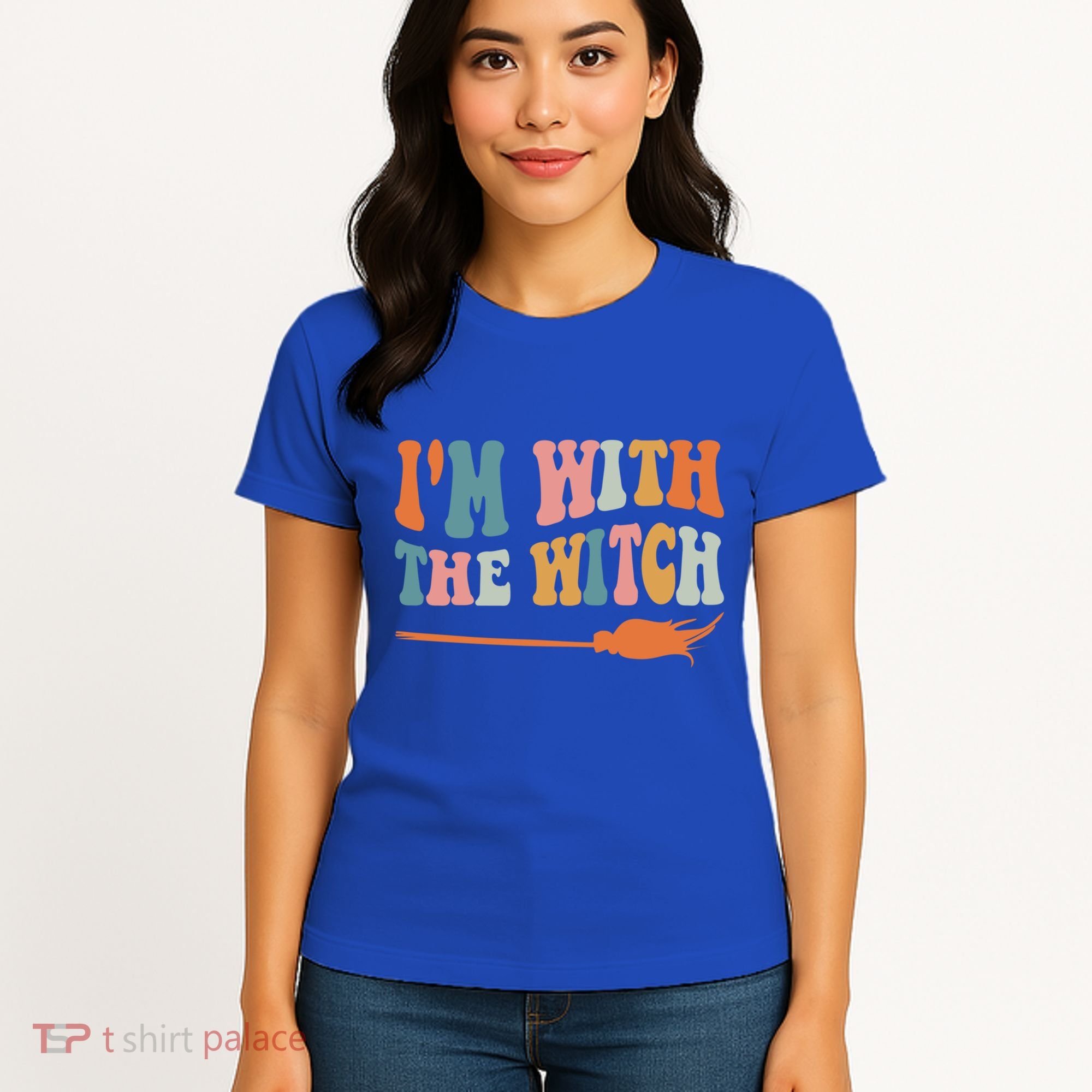 Im With The Witch His And Her Funny Halloween Gift Women's T-Shirt