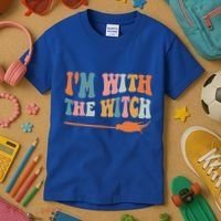 Im With The Witch His And Her Funny Halloween Gift Kids T-Shirt thumb 3