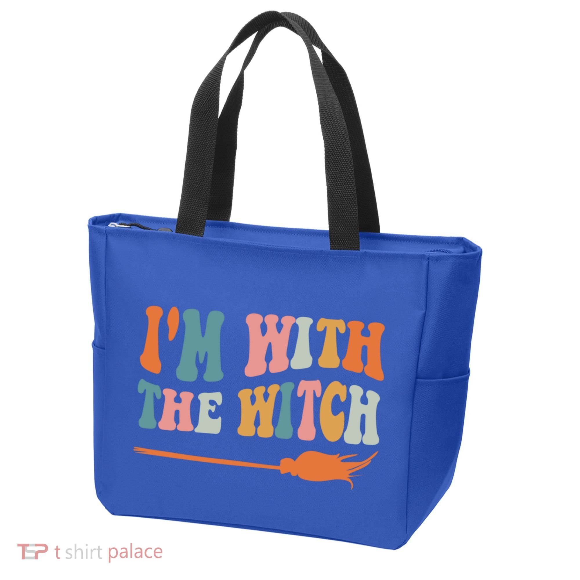 Im With The Witch His And Her Funny Halloween Gift Tote Bag