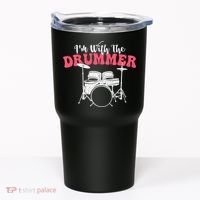 IM With The Drummer Band Percussionist Drumming Tumbler thumb 0
