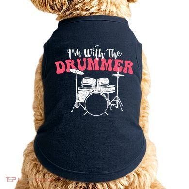 IM With The Drummer Band Percussionist Drumming Doggie Tank