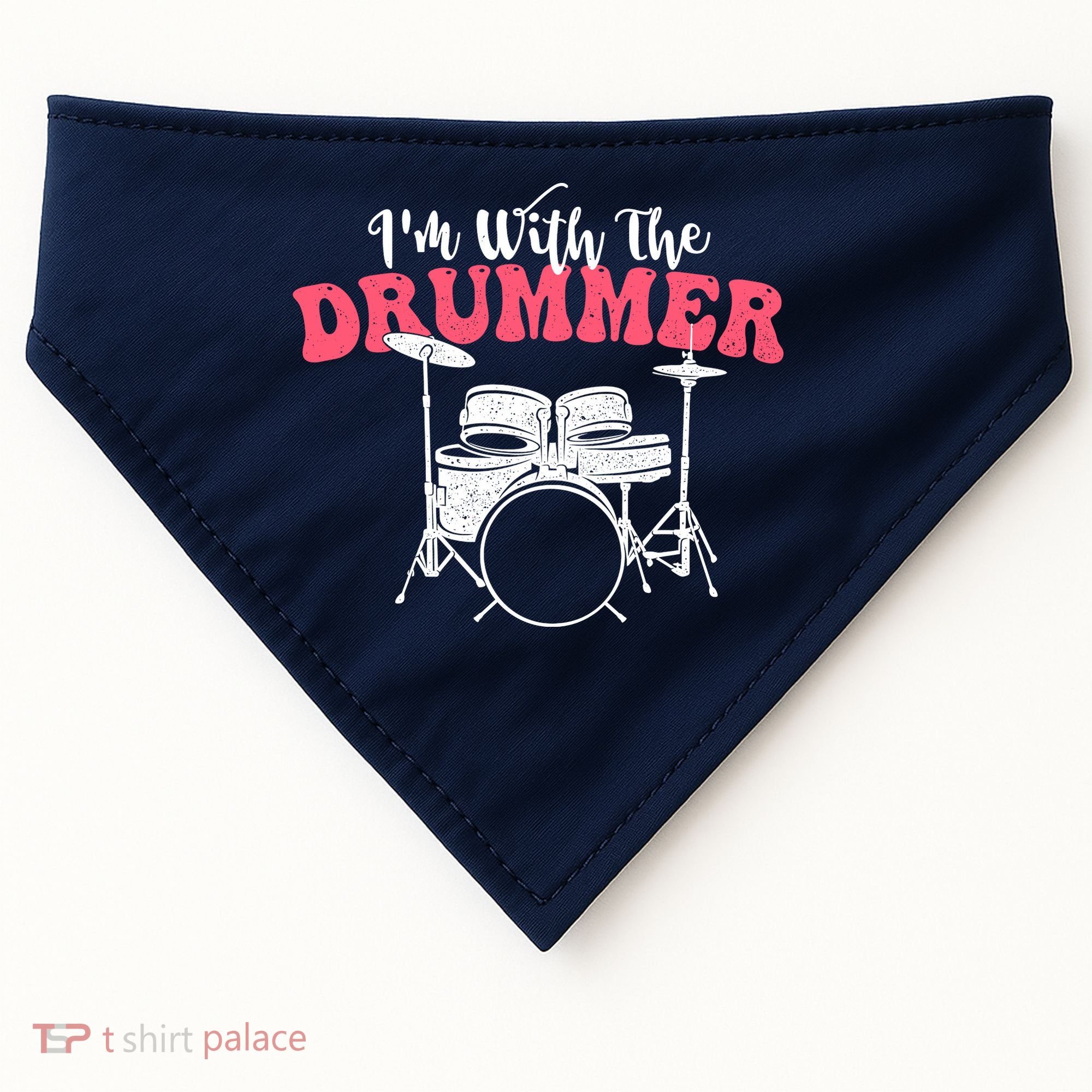 IM With The Drummer Band Percussionist Drumming USA-Made Doggie Bandana