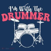 IM With The Drummer Band Percussionist Drumming USA-Made Doggie Bandana thumb 2