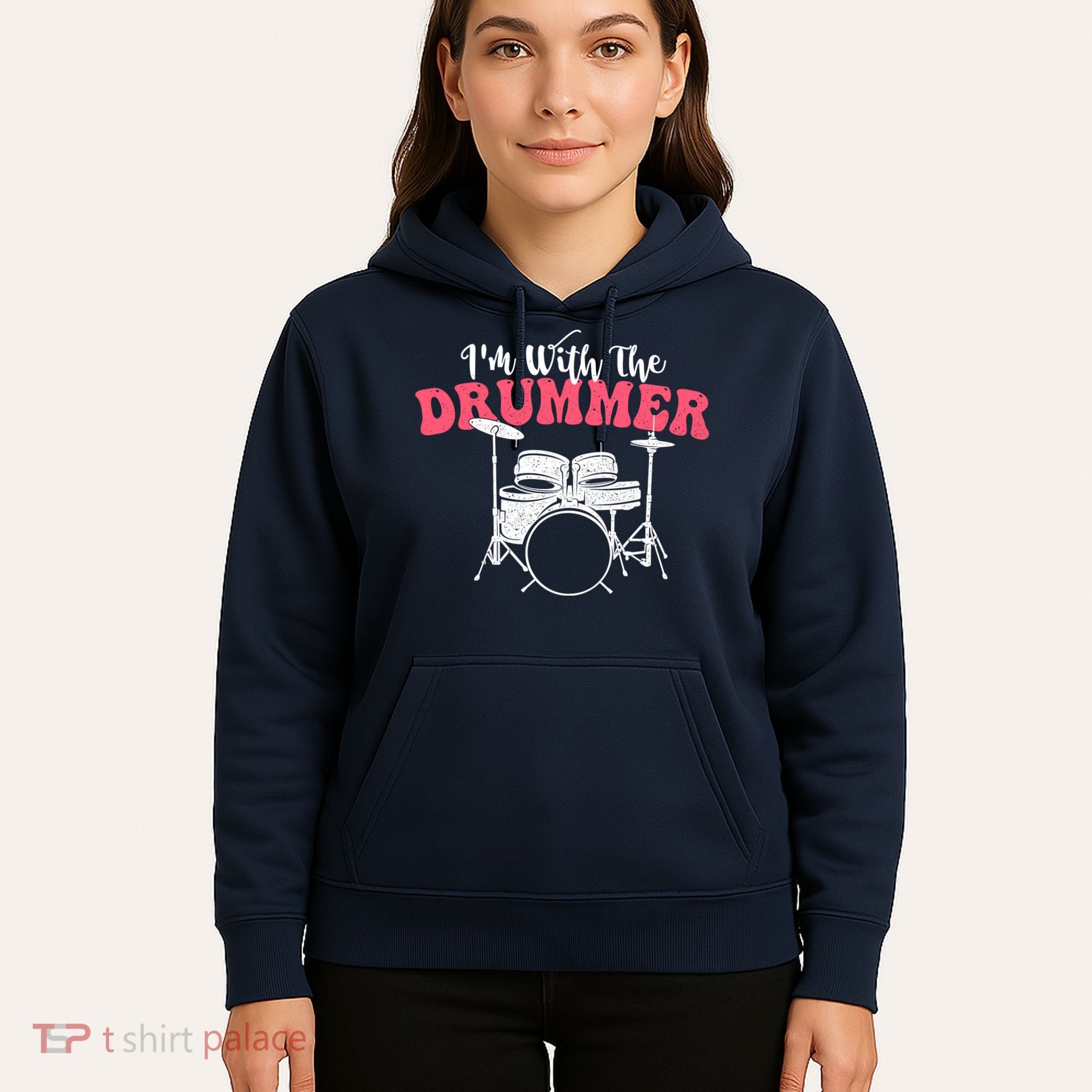 IM With The Drummer Band Percussionist Drumming Hoodie