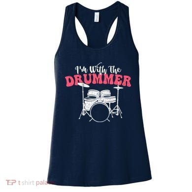 IM With The Drummer Band Percussionist Drumming Women's Tank Top