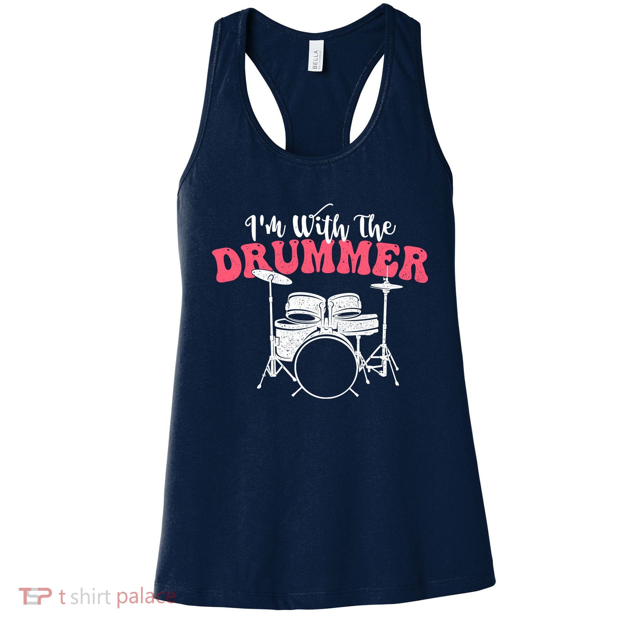IM With The Drummer Band Percussionist Drumming Women's Tank Top