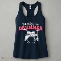 IM With The Drummer Band Percussionist Drumming Women's Tank Top thumb 3