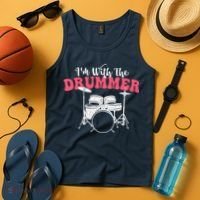 IM With The Drummer Band Percussionist Drumming Tank Top thumb 4