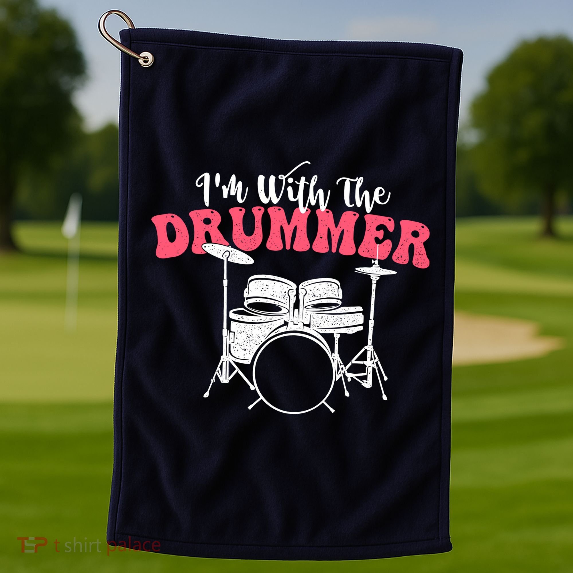 IM With The Drummer Band Percussionist Drumming Golf Towel