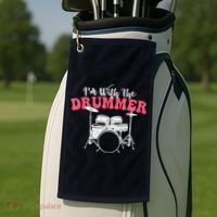 IM With The Drummer Band Percussionist Drumming Golf Towel thumb 2