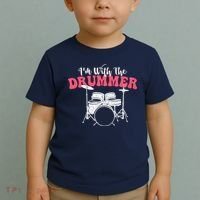 IM With The Drummer Band Percussionist Drumming Toddler T-Shirt thumb 2
