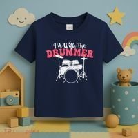 IM With The Drummer Band Percussionist Drumming Toddler T-Shirt thumb 3