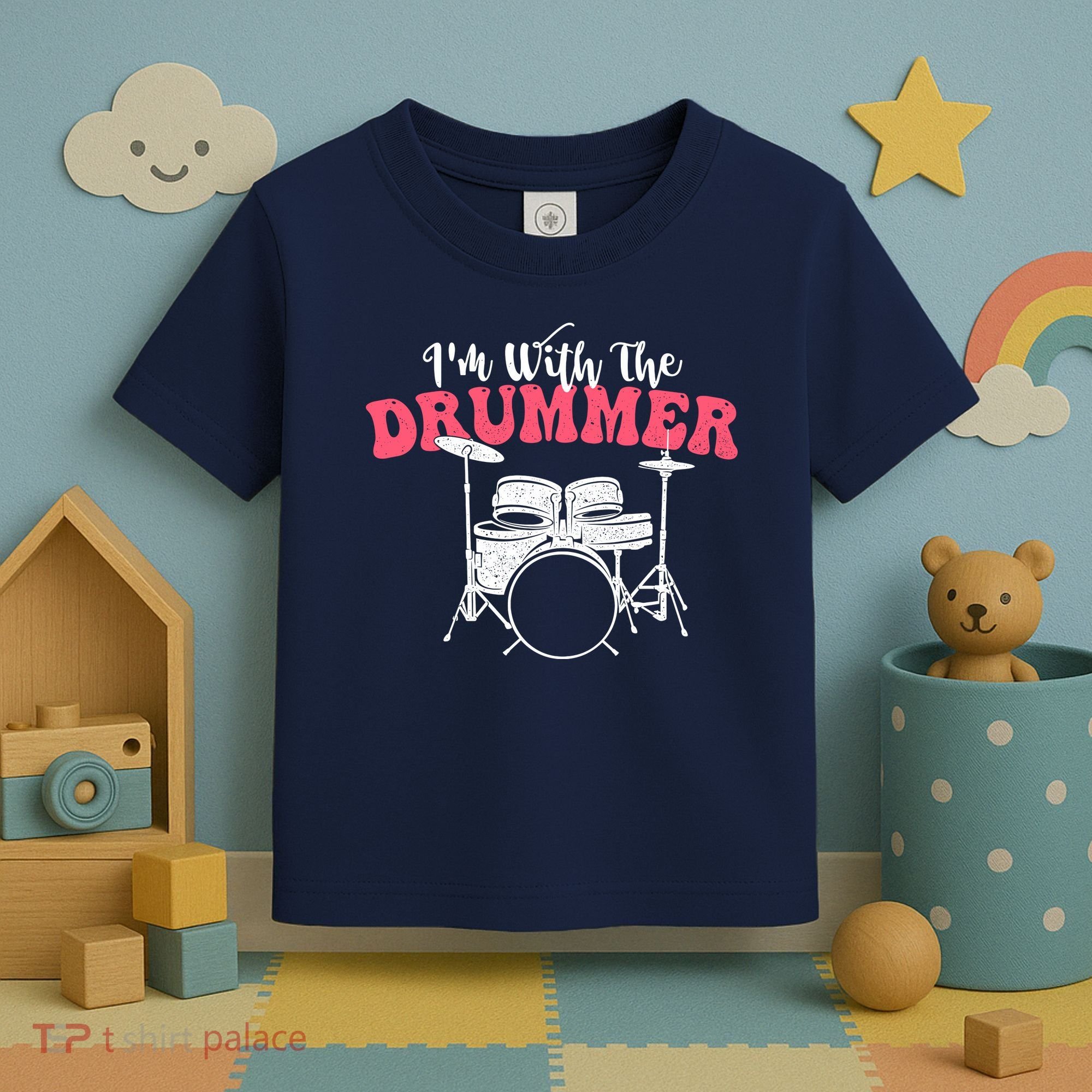 IM With The Drummer Band Percussionist Drumming Toddler T-Shirt