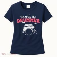 IM With The Drummer Band Percussionist Drumming Women's T-Shirt thumb 0