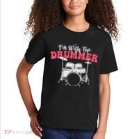 IM With The Drummer Band Percussionist Drumming Kids T-Shirt thumb 2