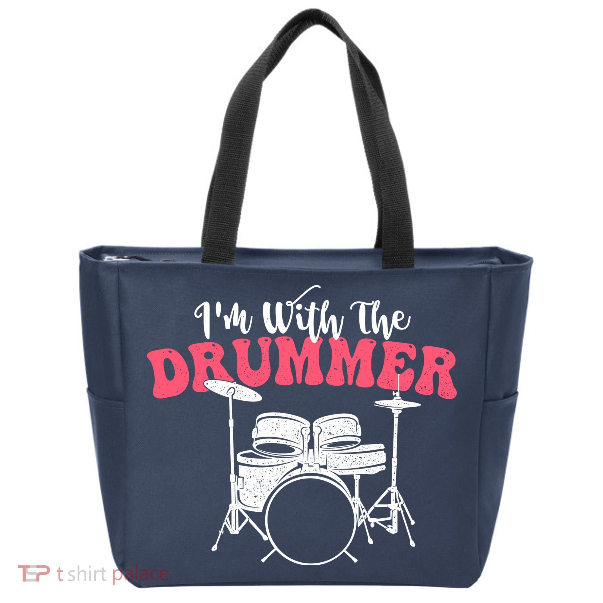 IM With The Drummer Band Percussionist Drumming Tote Bag
