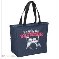 IM With The Drummer Band Percussionist Drumming Tote Bag thumb 2
