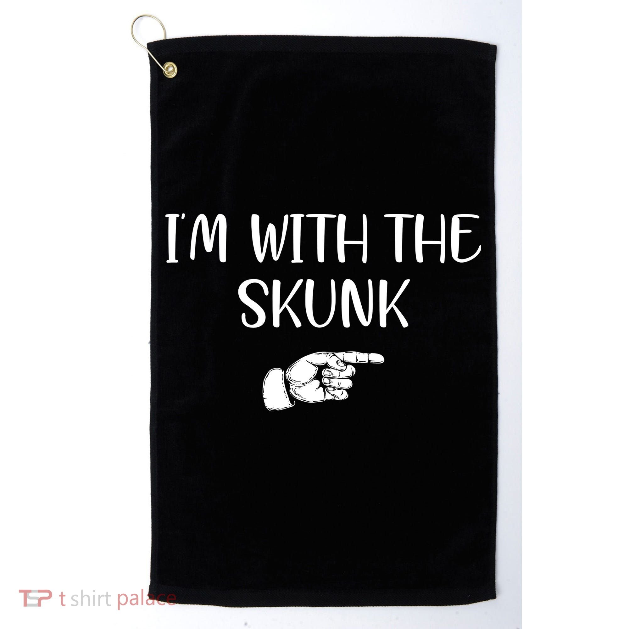 Im With The Skunk Golf Towel