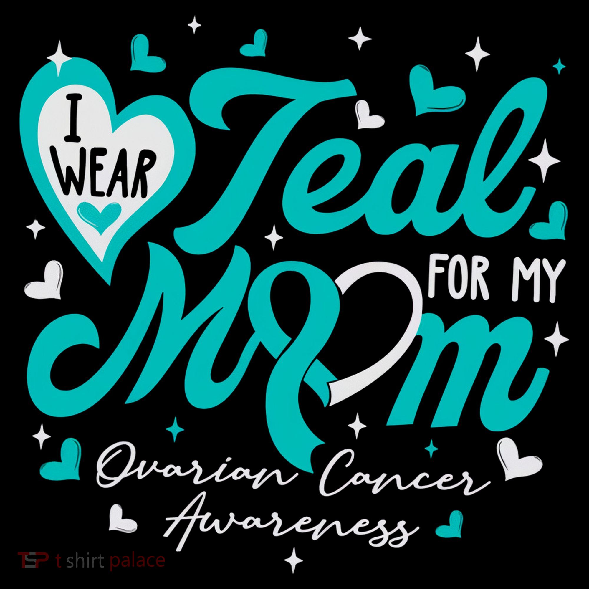 I Wear Teal For My Mom Ovarian Cancer Awareness Support Coffee Mug