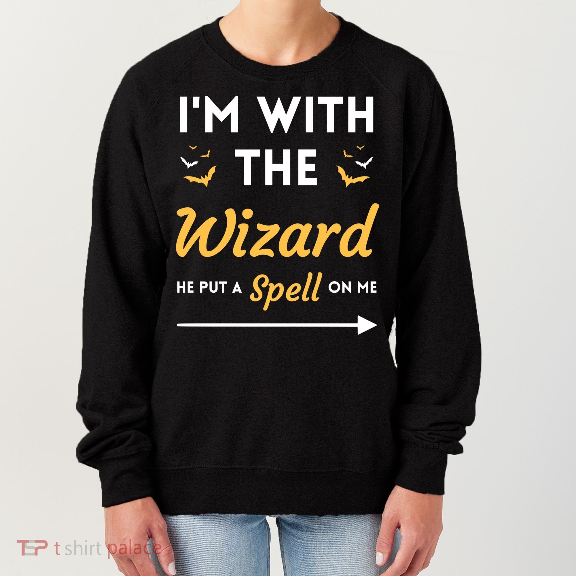 I'm With The Wizard Matching Halloween Couple For Gift Women's Sweatshirt