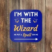 I'm With The Wizard Matching Halloween Couple For Gift Coaster thumb 0