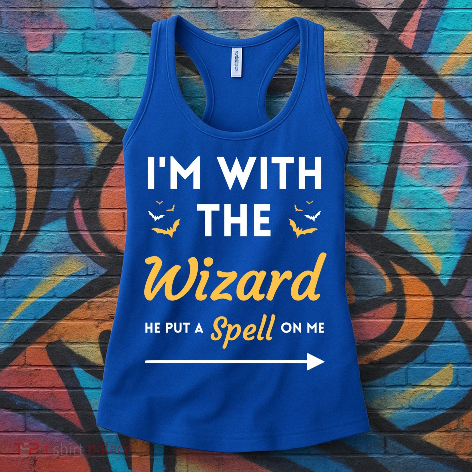 I'm With The Wizard Matching Halloween Couple For Gift Women's Tank Top