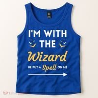 I'm With The Wizard Matching Halloween Couple For Gift Tank Top thumb 2