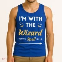 I'm With The Wizard Matching Halloween Couple For Gift Tank Top thumb 3