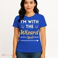 I'm With The Wizard Matching Halloween Couple For Gift Women's T-Shirt thumb 4