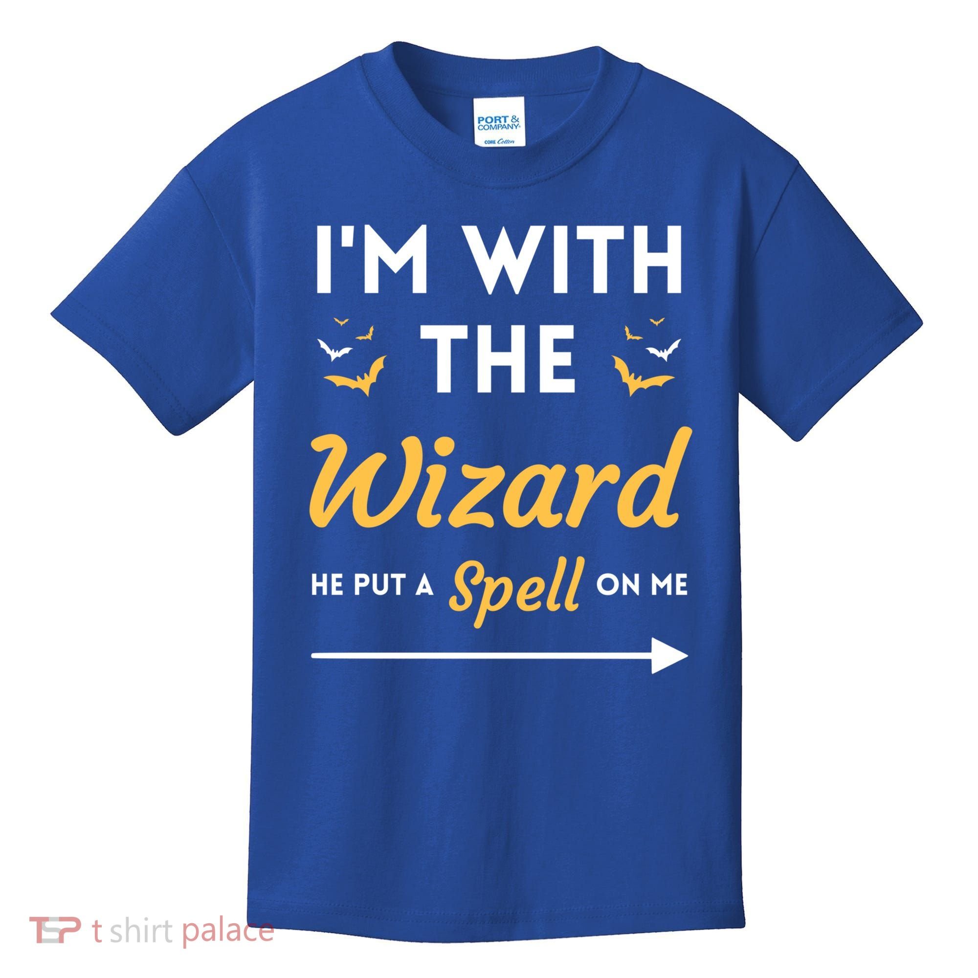 I'm With The Wizard Matching Halloween Couple For Gift Kids T-Shirt